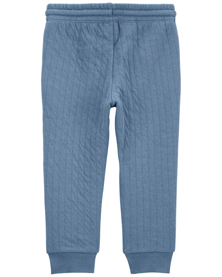 Calça infantil jogger texturizada azul | Carter's