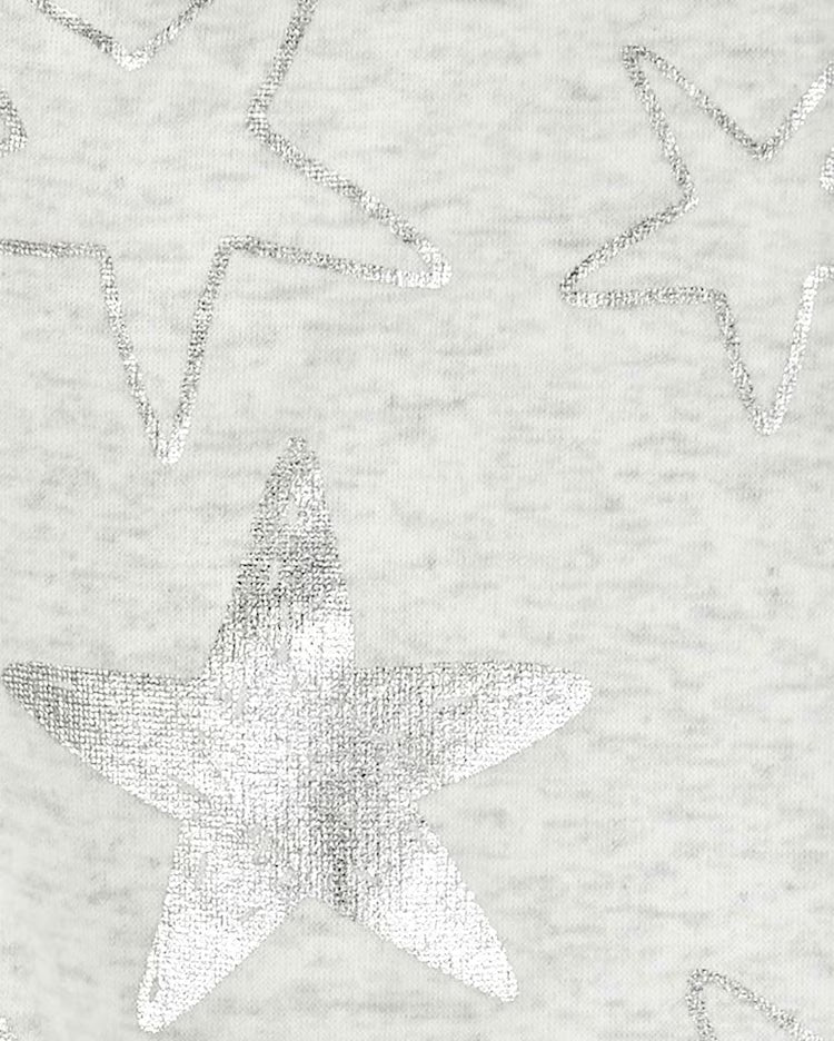 Calça legging bebê peluciada estrelas brilhosas cinza | Carter's