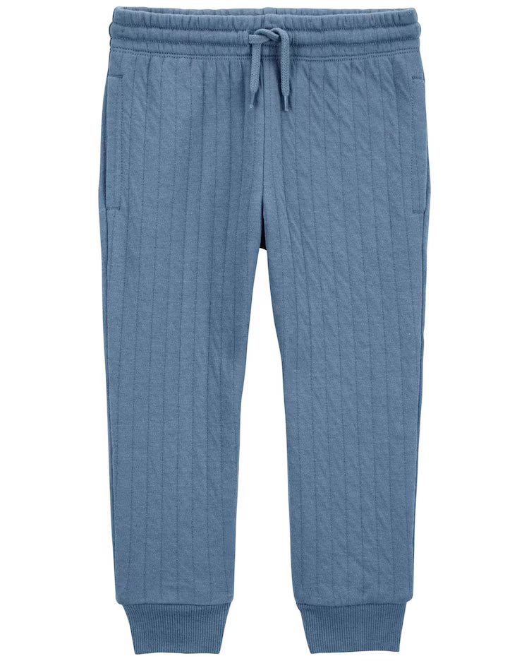 Calça infantil jogger texturizada azul | Carter's