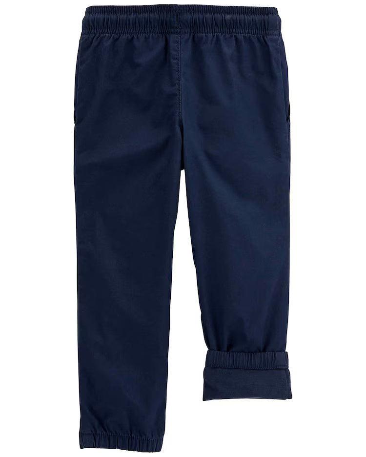 Calça jeans infantil jogger denim escuro | Carter's