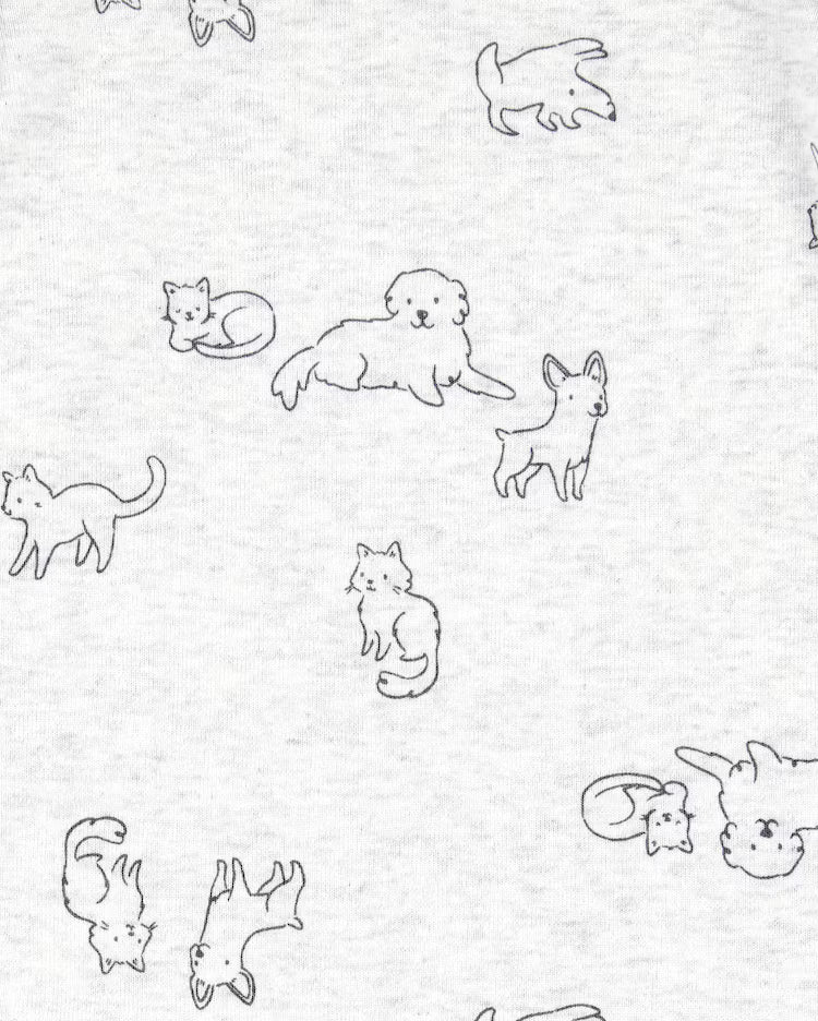 Kit body bebê 4 peças cachorrinhos listras multicor | Carter's