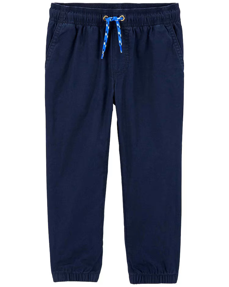 Calça jeans infantil jogger denim escuro | Carter's