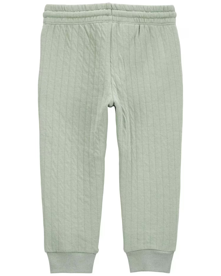 Calça infantil jogger texturizada verde | Carter's
