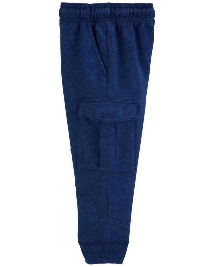 Calça de moletom infantil jogger cargo azul | Carter's