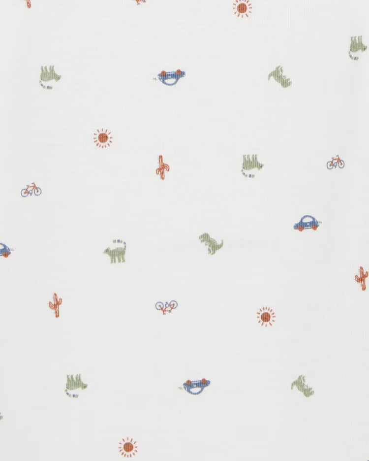Kit body bebê 4 peças manga longa dinossauro multicor | Carter's