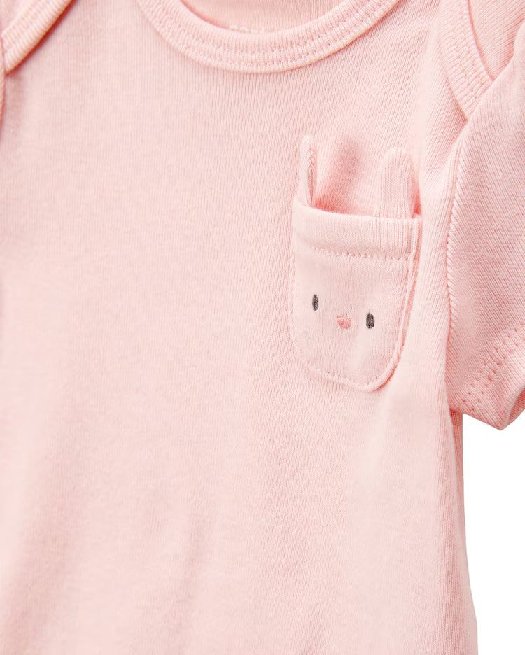 Kit body bebê 5 peças bolso coelhinho multicor | Carter's