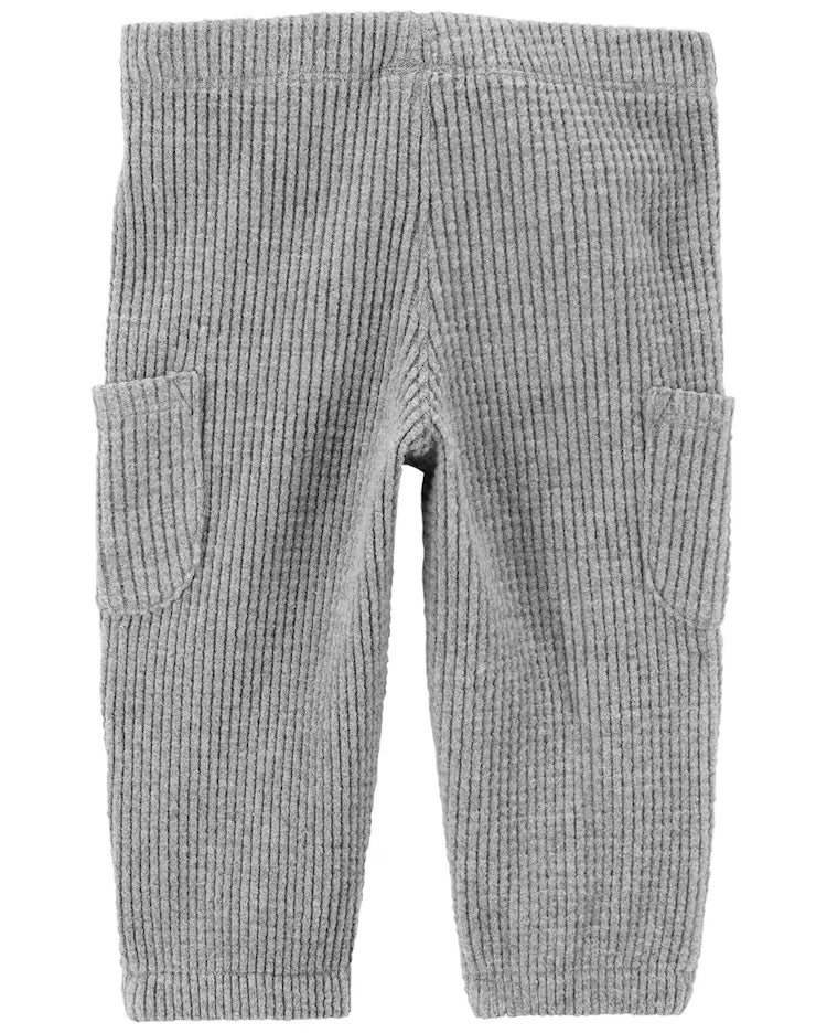Calça bebê canelada cinza | Carter's