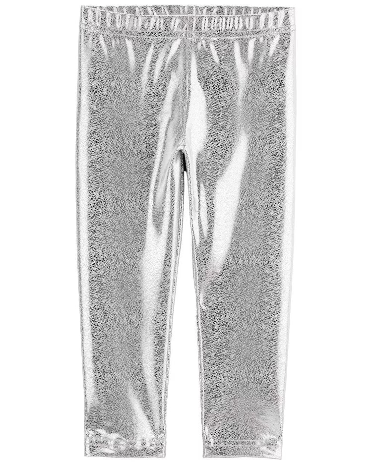 Calça legging bebê metalizada prata | Carter's