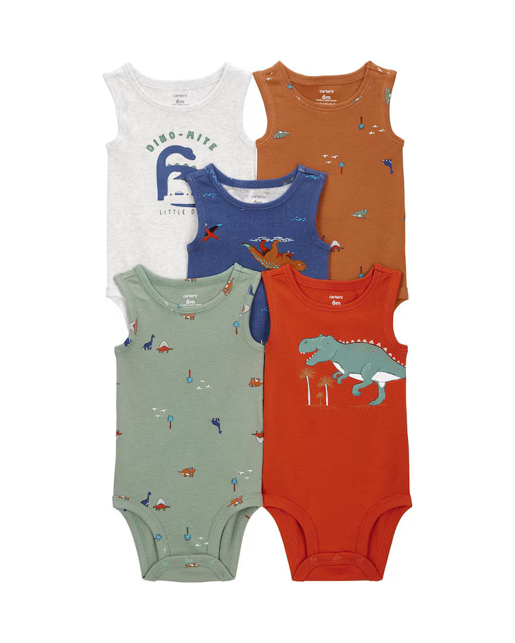 Kit body bebê 5 peças dinossauros multicor | Carter's