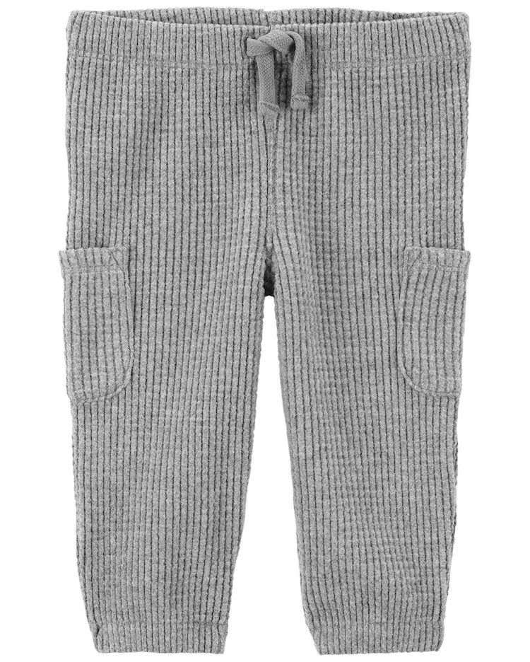 Calça bebê canelada cinza | Carter's
