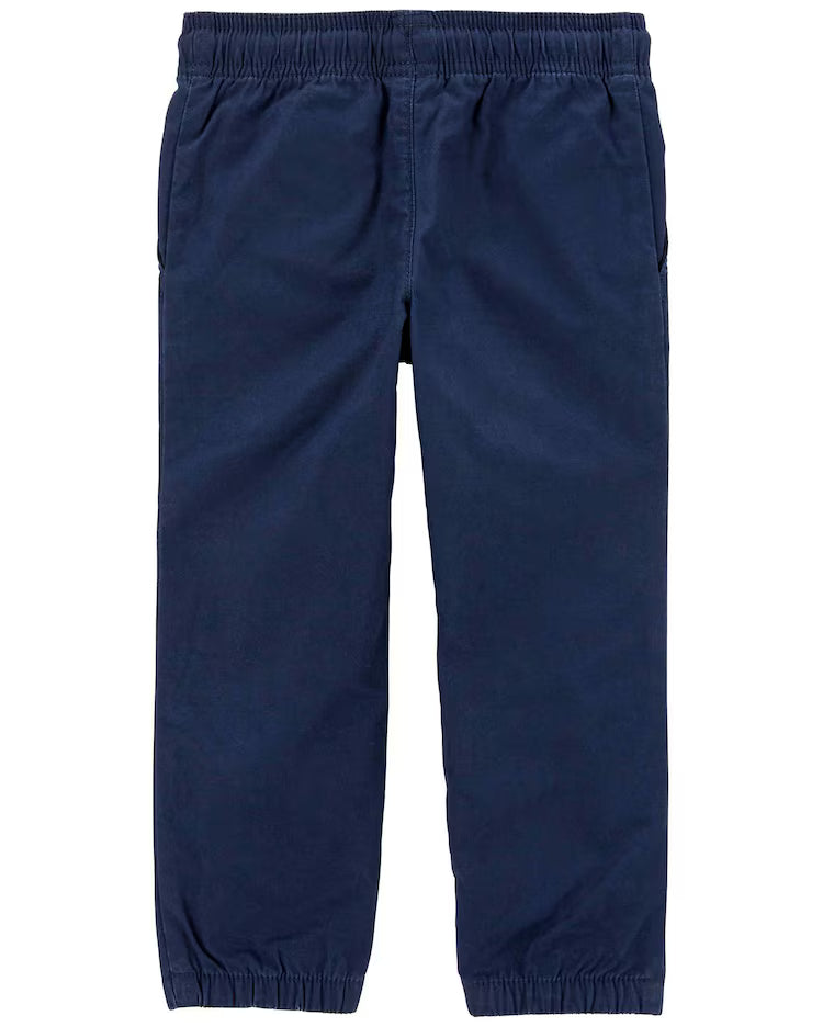 Calça jeans infantil jogger denim escuro | Carter's