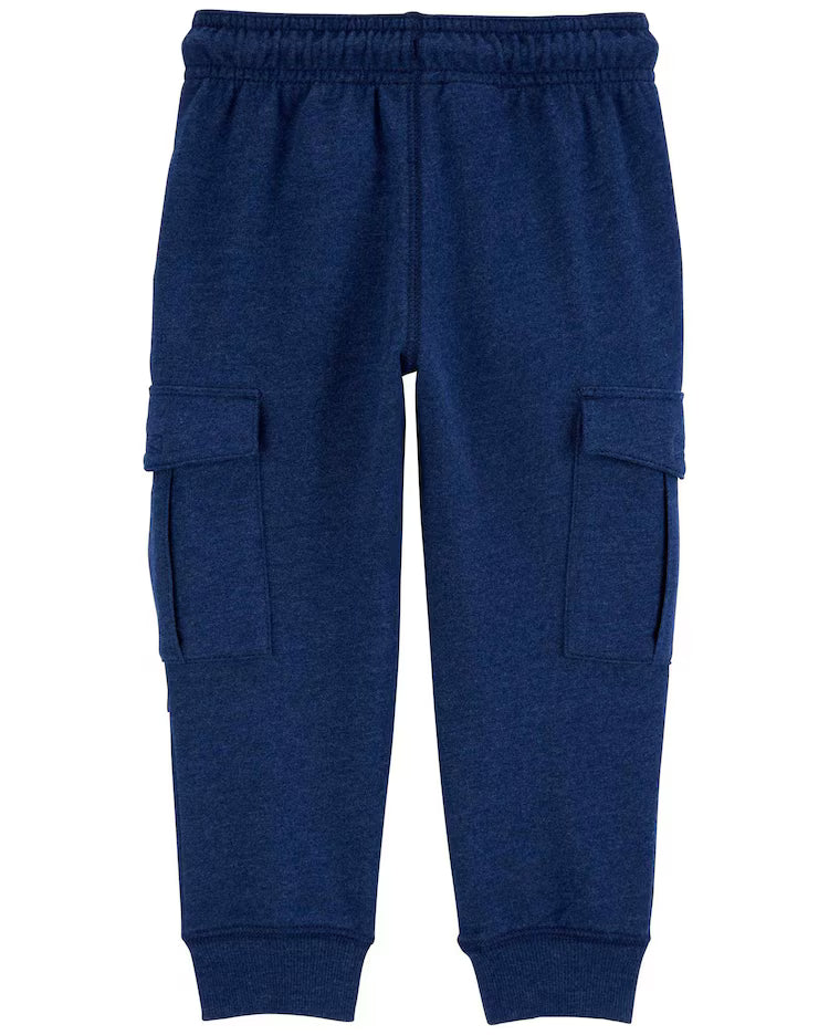 Calça de moletom infantil jogger cargo azul | Carter's