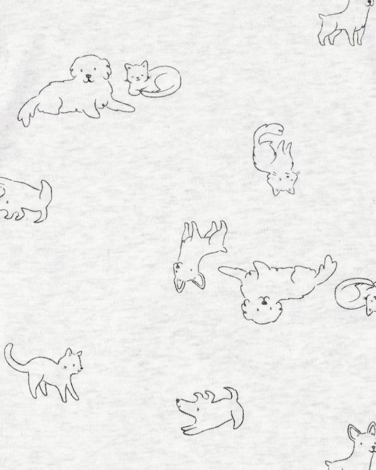 Kit body bebê 5 peças cachorrinhos mescla multicor | Carter's